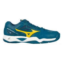 Mizuno Wave Intense Tour 5 Scarpa Per Tutte Le Superfici Uomini - Blu, Giallo