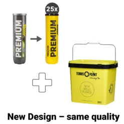 25 X Premium Tubo Da 4 In Aggiunta Secchiello Per Palline